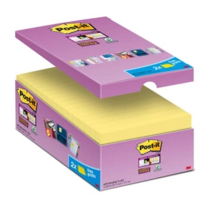 Foglietti Post-it® Super Sticky Notes Giallo Canary? cf. 14 blocchetti + 2 gratis da 90 ff - 655-P16SSCY-EU