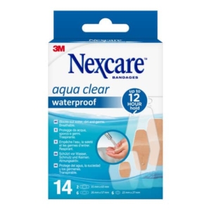 Cerotti Nexcare? Aqua Clear 360° assortiti in 3 misure impermeabili - conf. 14 cerotti - N1214ASD01N
