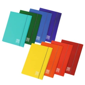Cartella con elastico One Color dorso piatto conf. 10 colori assortiti 2390