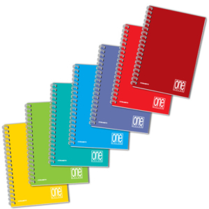 Quaderno spiralato One Color A5 - 80 g/m² 60 ff - rigatura 1R - 1299