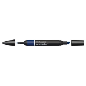 Pennarelli Winsor&Newton Promarker doppia punta fine-larga - indigo blue V234 - 0203169