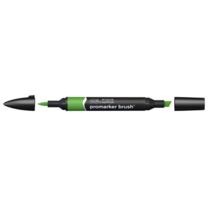 Pennarelli Winsor&Newton Promarker Brush doppia punta scalpello-pennello - forest green G356 - 0204068