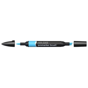 Pennarelli Winsor&Newton Promarker Brush doppia punta scalpello-pennello - sky blue B137 - 0204621
