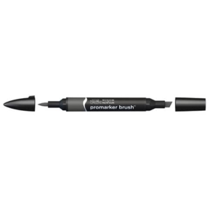 Pennarelli Winsor&Newton Promarker Brush doppia punta scalpello-pennello - cool grey 5 CG5 - 0204157