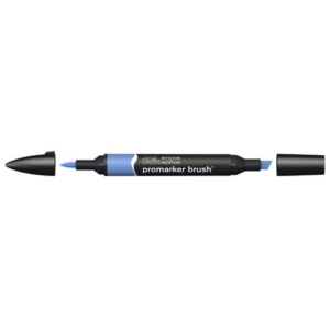 Pennarelli Winsor&Newton Promarker Brush doppia punta scalpello-pennello - china blue B736 - 0204198