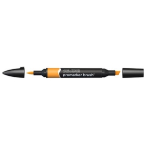 Pennarelli Winsor&Newton Promarker Brush doppia punta scalpello-pennello - amber O567 - 0204195