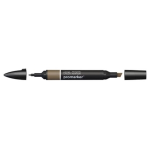 Pennarelli Winsor&Newton Promarker doppia punta fine-larga - umber O615 - 0203251