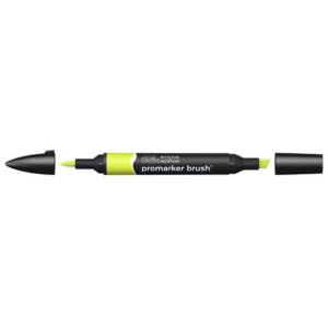 Pennarelli Winsor&Newton Promarker Brush doppia punta scalpello-pennello - lime green G178 - 0204071