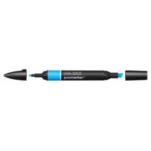Pennarelli Winsor&Newton Promarker doppia punta fine-larga - cyan C847 - 0203351