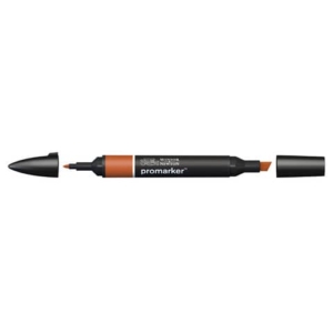 Pennarelli Winsor&Newton Promarker doppia punta fine-larga - terracotta O335 - 0203282