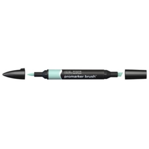 Pennarelli Winsor&Newton Promarker Brush doppia punta scalpello-pennello - pebble blue C217 - 0204373