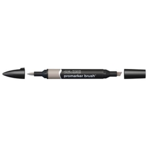 Pennarelli Winsor&Newton Promarker Brush doppia punta scalpello-pennello - warm grey 3 WG3 - 0204132
