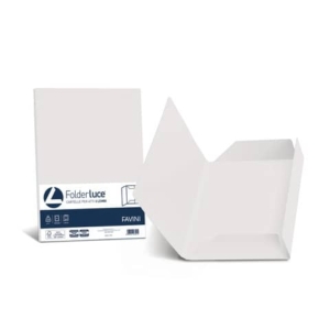 Cartellina 3 lembi Favini Folder Luce&Acqua 200 g/m² 24,5x34,5cm conf.25 bianco - A500434