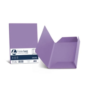Cartellina 3 lembi Favini Folder Luce&Acqua 200 g/m² 24,5x34,5cm conf.25 violetto - A50J434