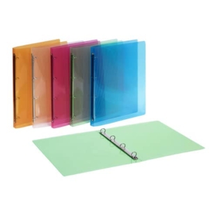Raccoglitore Favorit Lumina in PPL A4 4 anelli tondi Ø 15 mm - 22x30 cm - colori assortiti - 400066844