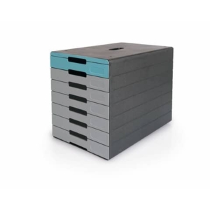Cassettiera Durable Idealbox Pro 7 cassetti 250x365xH.322 mm blu 7763-06