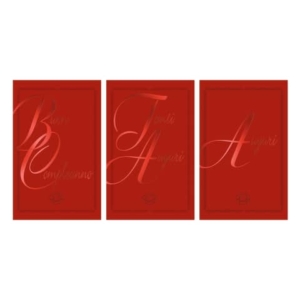 Biglietti Biembi Midi Da Vinci Compleanno e Auguri 9x14 cm conf. 18 pz assortiti rosso - BXBDKTC11