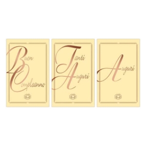 Biglietti Biembi Midi Da Vinci Compleanno e Auguri 9x14 cm conf. 18 pz assortiti avorio - BXBDKTC10