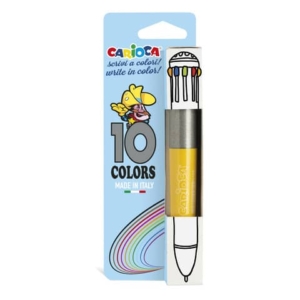 Penna vintage da 10 colori Carioca in blister - multifunzione - Ø punta 1 mm - 41501