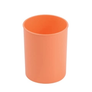 Portapenne rotondo in PP Donau Ø 7,5 x H.9,5 cm - 100% riciclabile - arancione pastello - 3132101PL-12