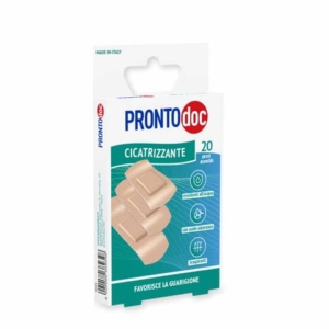 Cerotti in PE 3D rosa cicatrizzante ProntoDoc con acido ialuronico assortiti conf. 20 pz - 4033