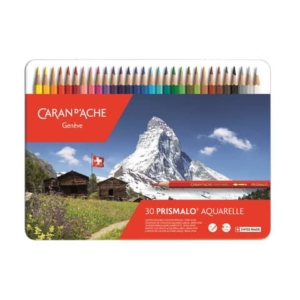 Matite colorate acquerellabili Carand'Ache Prismalo scatola di metallo 30 colori assortiti - 999330