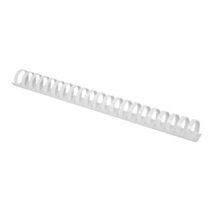 Dorsi a spirale in PVC per rilegatura Q-Connect A4 - 21 anelli 22 mm - fino a 175 ff bianco - conf. 50 pz - KF32117