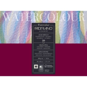 Blocco collato Fabriano Watercolour grana fine 20 fogli 36x48 cm - 200 g - 72613648
