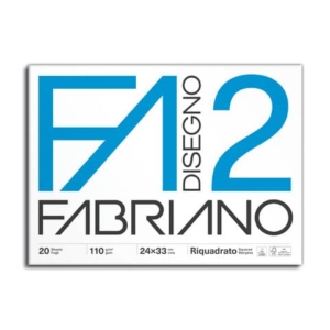 Album da disegno Fabriano F2 punto metallico 110 g/m² 24x33 cm 10 fogli lisci riquadrati - 04204205