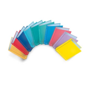 Raccoglitore ad anelli Pigna Monocromo - A5 18,5x22 cm 4 anelli Ø 25 mm colori assortiti - 0013149