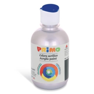 Colore acrilico Primo in bottiglia con tappo dosatore 300 ml - 910 argento 400TA300910