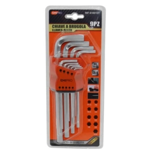 Kit di chiavi a brugola assortite Emi - puntale esagonale - conf. da 9 pezzi - 8100151
