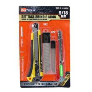 Set 2 cutter Emi con lama a spezzare di ricambio - misure 9 e 18 mm - 8103826