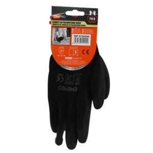 Guanti da lavoro in poliuretano Emi 7/S - nero - EN 388 4131X - 8104294