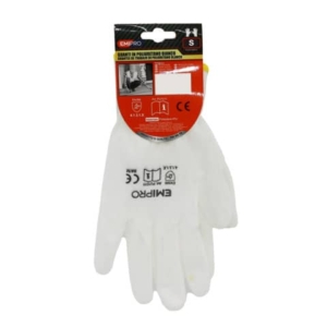 Guanti da lavoro in poliuretano Emi - 7/S - bianco - EN 388 4131X - 8104290