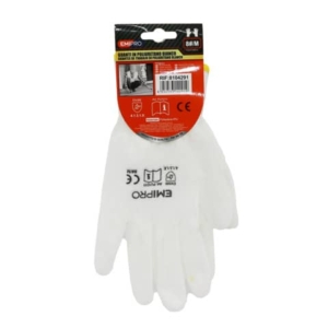 Guanti da lavoro in poliuretano Emi 8/M - bianco - EN 388 4131X - 8104291