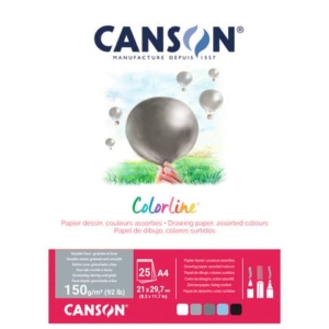 Album da disegno Canson Colorline® A4 150 g/m² 25 ff assortimento Aria C31074P004