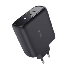 Alimentatore 2 porte USB-C 65W Trust Maxo - colore nero - 25380