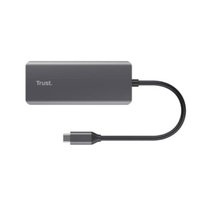 Adattatore multiporta Trust USB-C 6in1 in alluminio argento - 24968