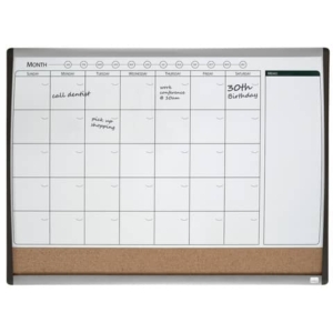 Lavagna magnetica combinata con calendario mensile Nobo Nobo 58,5x43 cm 1903813