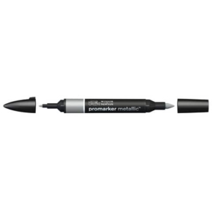 Pennarelli Winsor&Newton Promarker doppia punta fine-larga - metallic silver MT SIL - 0206691