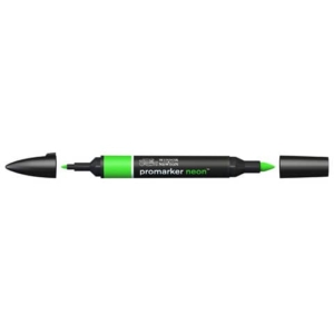 Pennarelli Winsor&Newton Promarker doppia punta fine-larga - neon glowing green NN GR - 0205408