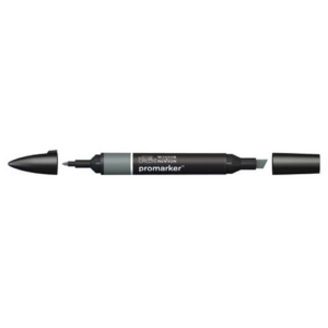 Pennarello Winsor&Newton Promarker doppia punta fine-larga - cool grey 6 CG6 - 0203381