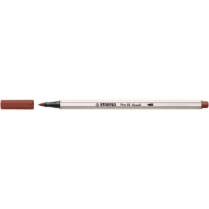 Pennarello Stabilo Pen 68 brush - punta a pennello - M 1 mm terra di Siena - 568/75