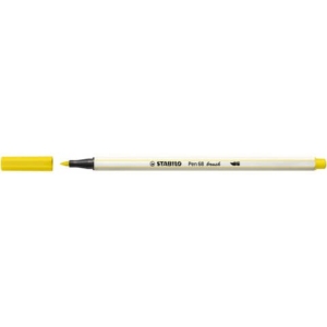 Pennarello Stabilo Pen 68 brush - punta a pennello - M 1 mm giallo limone - 568/24