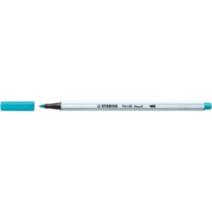 Pennarello Stabilo Pen 68 brush - punta a pennello - M 1 mm azzurro chiaro - 568/31