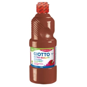 Tempera pronta Giotto Extra Quality in flacone 500 ml marrone - F532828