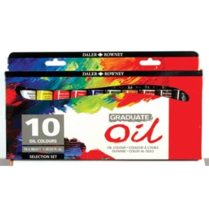 Colori a olio Daler Rowney Graduate Oil in tubetto 38 ml - 10 colori assortiti - D117900100