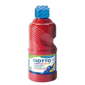 Tempera acrilica Giotto in flacone da 250 ml rosso - F53400800