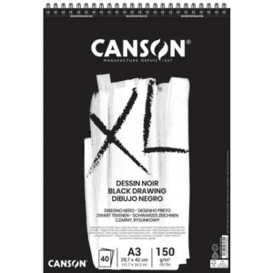 Blocco spiralato Canson Black XL nero 150 g/m² 40 fogli A3 C400039087